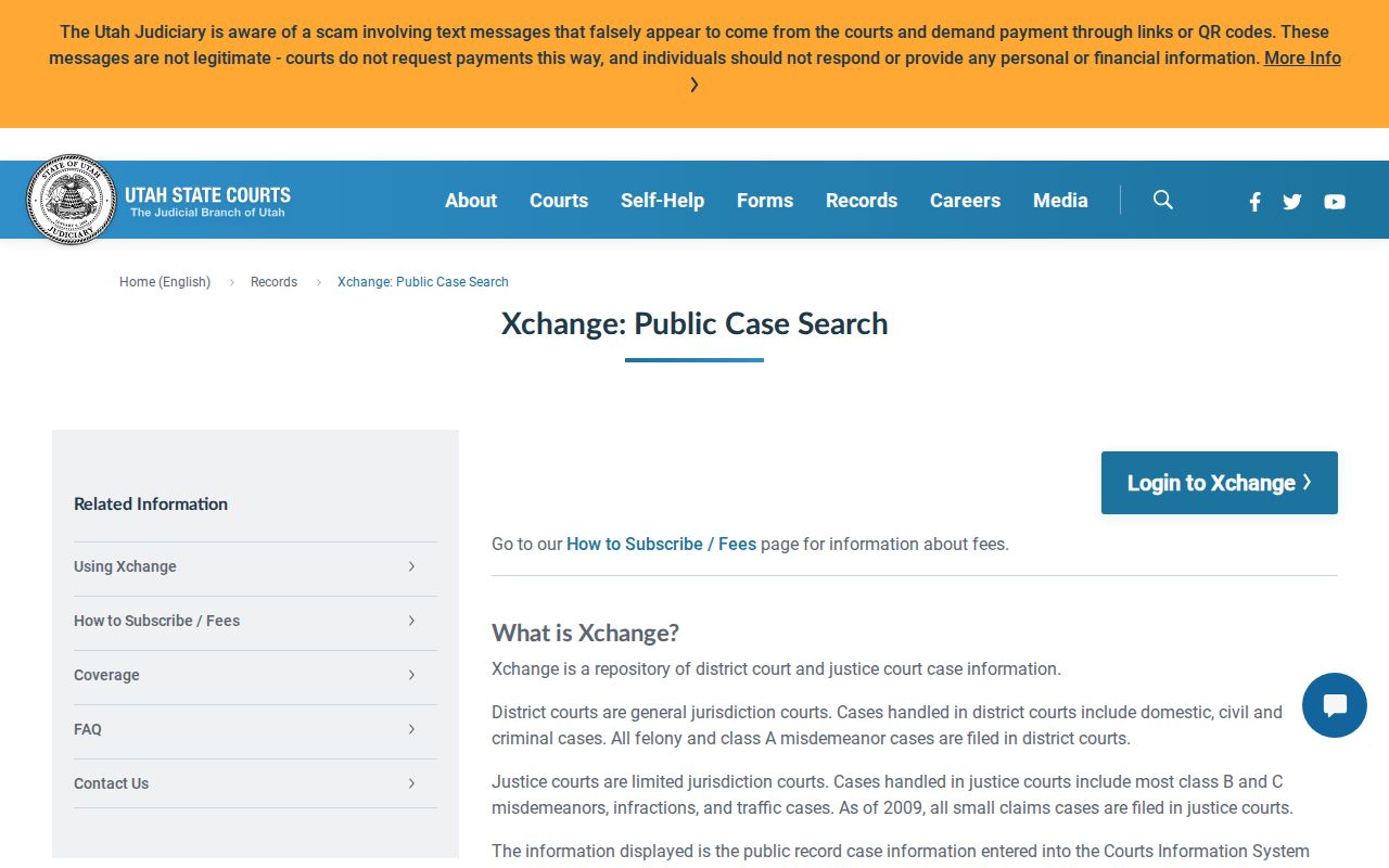 Duchesne County criminal court case Xchange coverage description