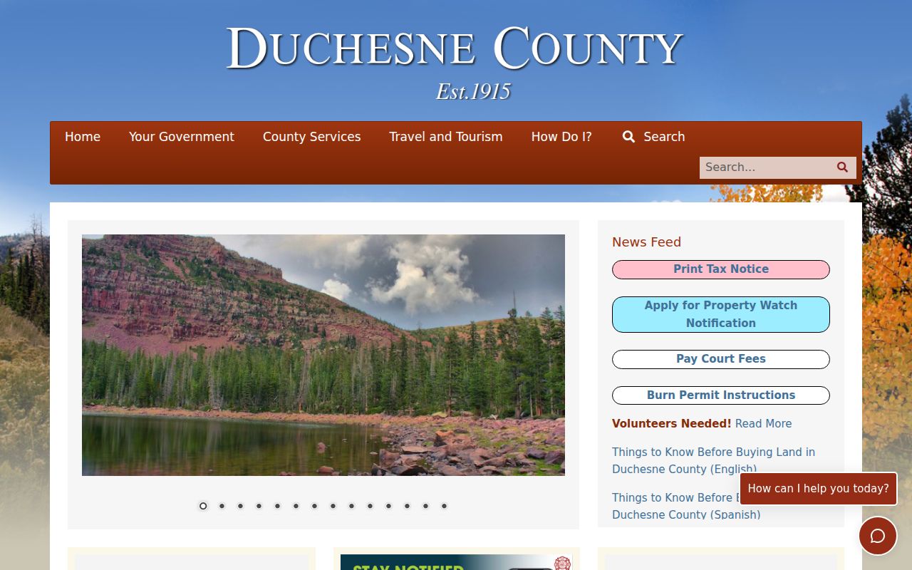 Duchesne County criminal records government directory