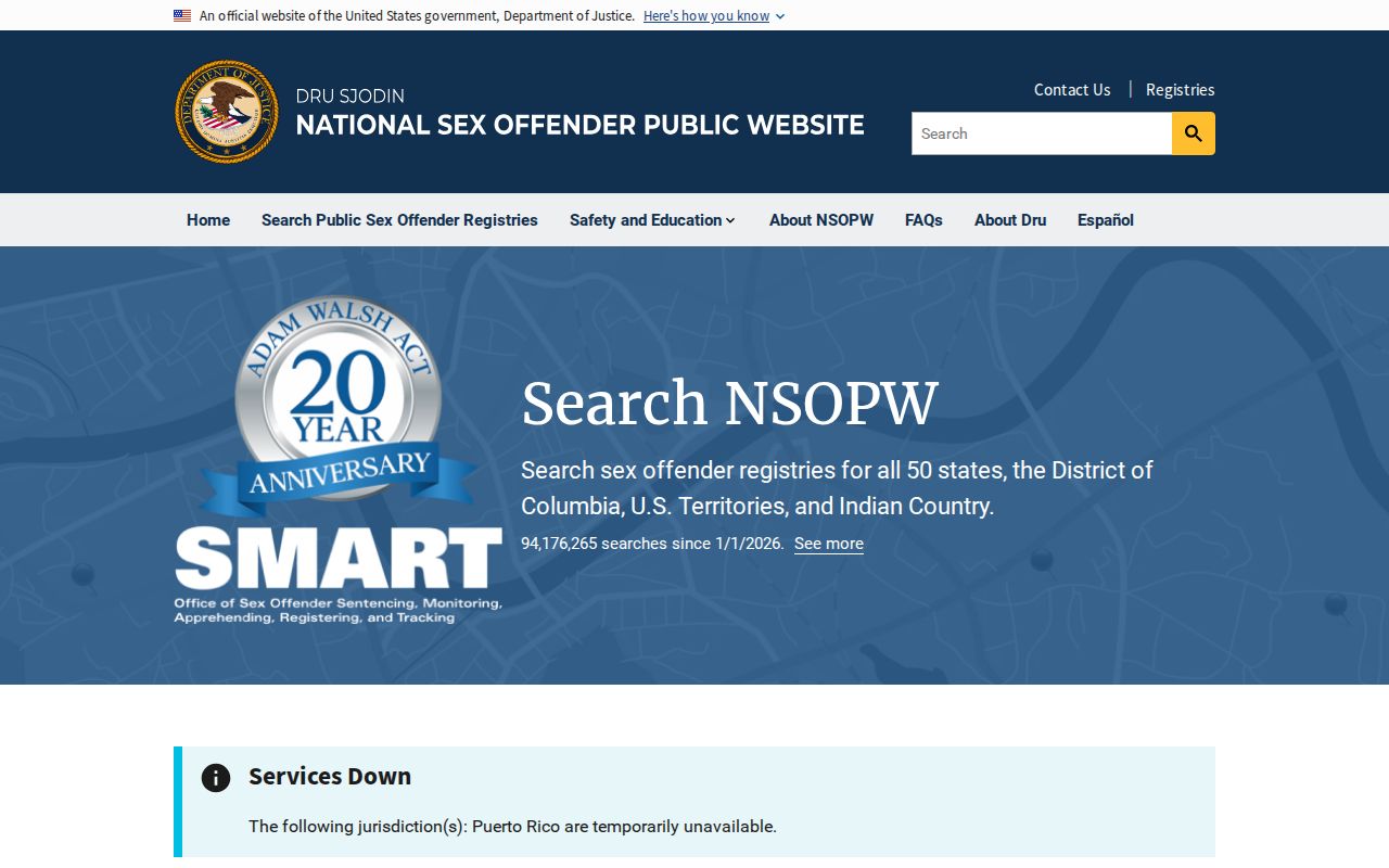 Duchesne County sex offender lookup through the national NSOPW search