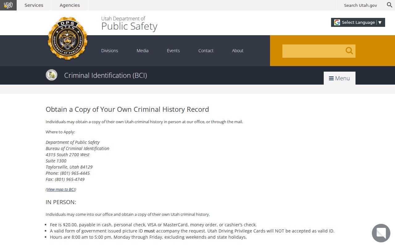 Duchesne County sex offender lookup compared with Utah BCI self-record instructions